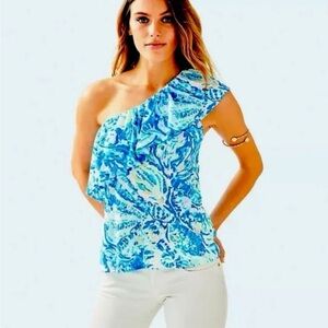 LILLY PULITZER Matteo Top Bennet Blue Salty Seas (101)
